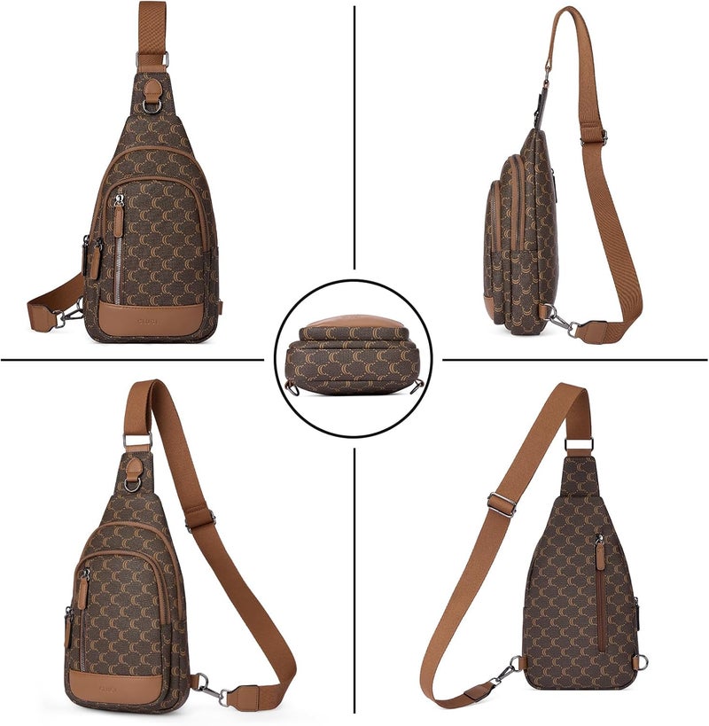 CLUCI Crossbody Bags for Women Men,Leather Sling Bag Cross Body Backpack for Woman Gifts for Women Birthday Unique - Image 5